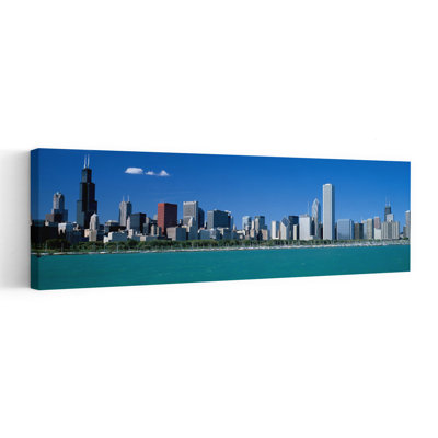 Skyline Chicago IL USA by New Moon - Wrapped Canvas Panoramic Print