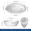 Baignoire tourbillon autoportante en acrylique 71 po avec robinet