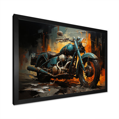 Yellow And Black Classic Motocycle Cruiser II - Motorcycle Wall Art