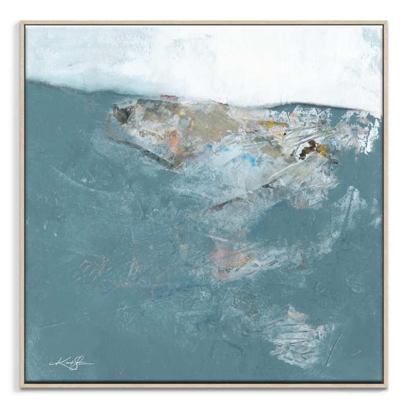 Oliver Ayem - Painting on Canvas, 61cm H x 61cm W, Timber Floater Frame