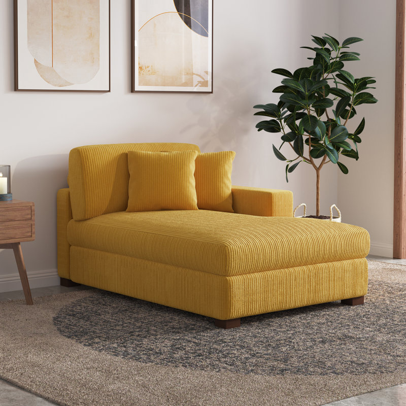 Milbrey Desborough Chaise Lounge, Beige, Right Hand Facing