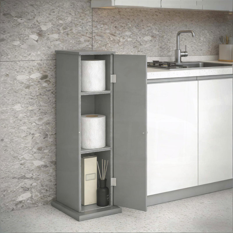 Armoire d'angle robuste pour le rangement domestique, Gris