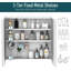 Armoire à pharmacie 24 po x 22 po à miroir avec cadre en acier et portes doubles | Antirouille, résistant à l'humidité | Organisateur de rangement pour salle de bain / cuisine