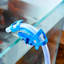 Adjustable Plastic Fish Tank Pipe Holder Fixed Clips,Pipe Link Fixing Frame, Blue Curved Pipe Clamp For Most Of The Soft Water Pipes In The Fish Tank