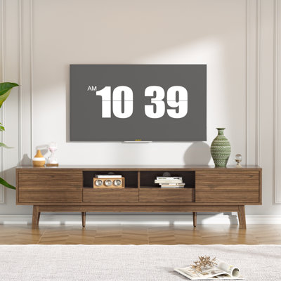 70 Inch Mid Century Modern Tv Stand For 75 Inch Tv by Millwood Pines