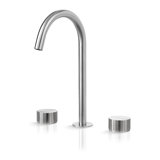 Acquaco Linki Kronos Deck Mount Three-Hole Widespread Bathroom Lavatory Faucet with 5-7/8'' Spout Reach