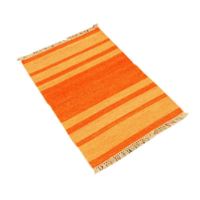 Shandel Rectangle 60 cm x 90 cm Striped Hand Loomed Kilim Area Rug