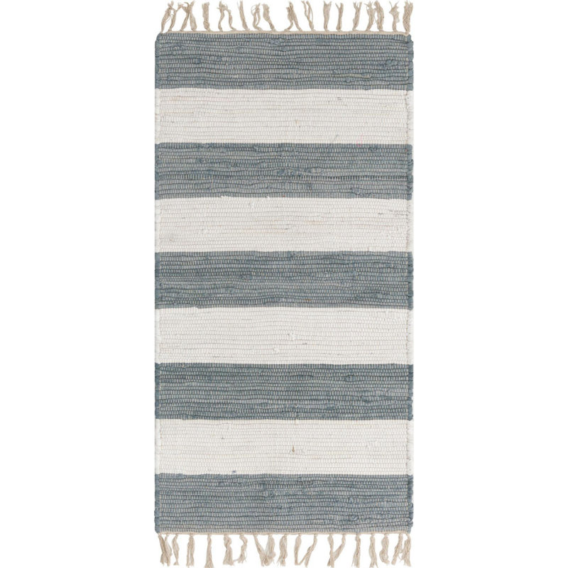Rinker Cotton Striped Indoor Rug, Runner 2' x 4'1"
