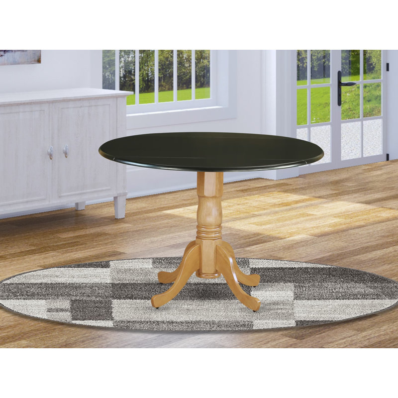 Table de salle à manger de style Philipston, Black, Chêne