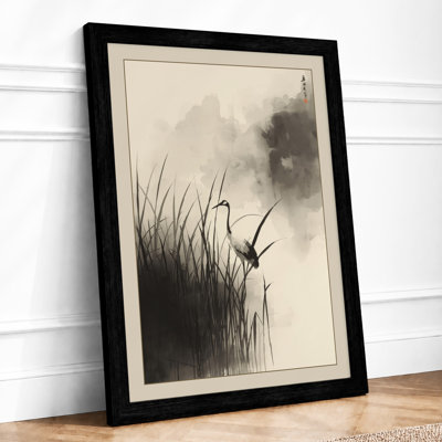 Bird in Flight Japandi - Framed Print