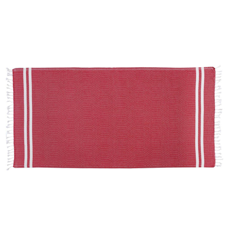 Serviette de bain et de plage Kafthan Cross - Séchage rapide et poids léger, Rouge
