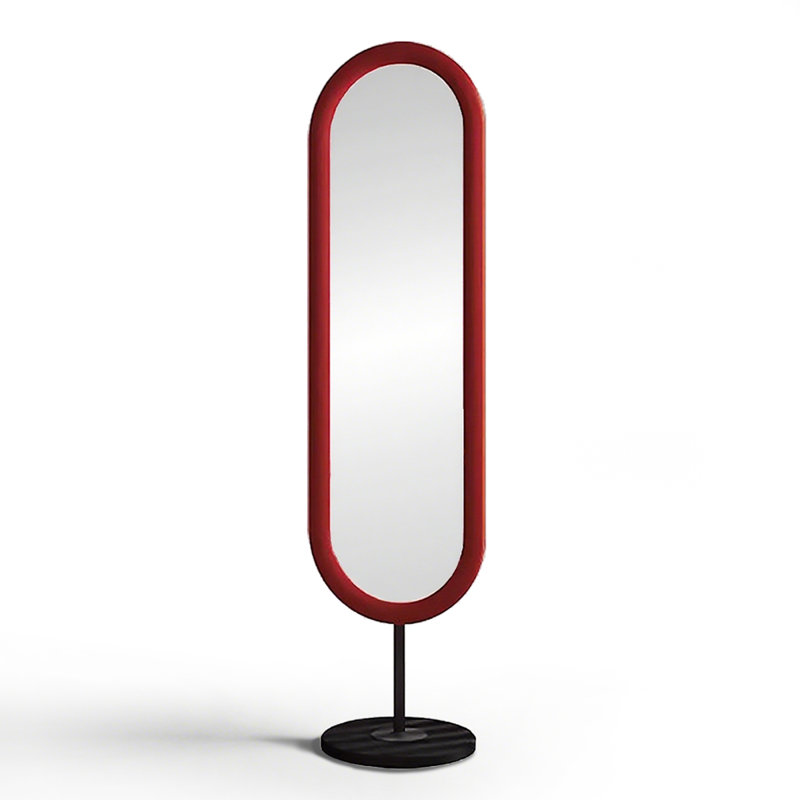 French-Style Minimalist Arched Floor-Mounted Full-Length Mirror