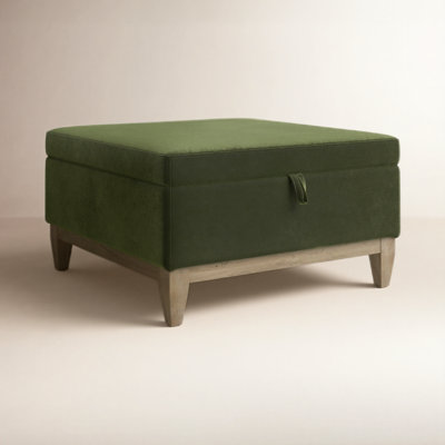 Pera Upholstered Velvet Ottoman