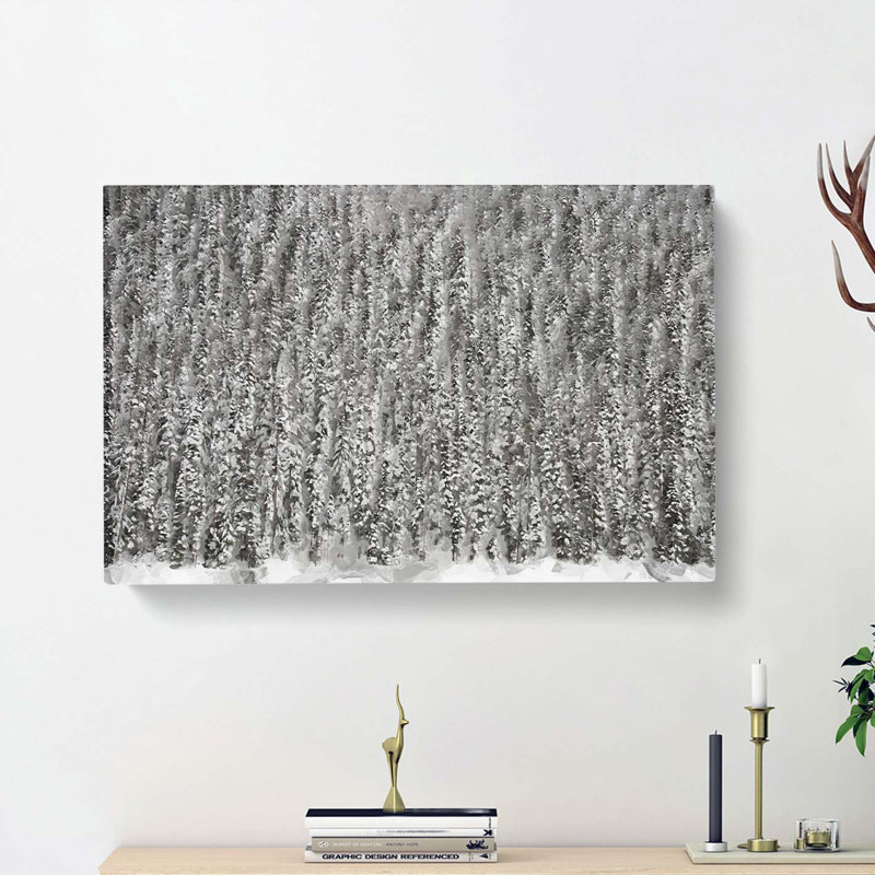 The Winter Forest in Canada in Abstract - Wrapped Canvas, 40cm H x 60cm W x 3cm D