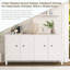 Armoire d'appoint en bois à 4 portes: rangement pour le salon, le vestibule, le bureau et la salle à manger