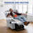 Power Lift Recliner with Massage and Heating Upholstery Tacks Chenille Fabric-369407011