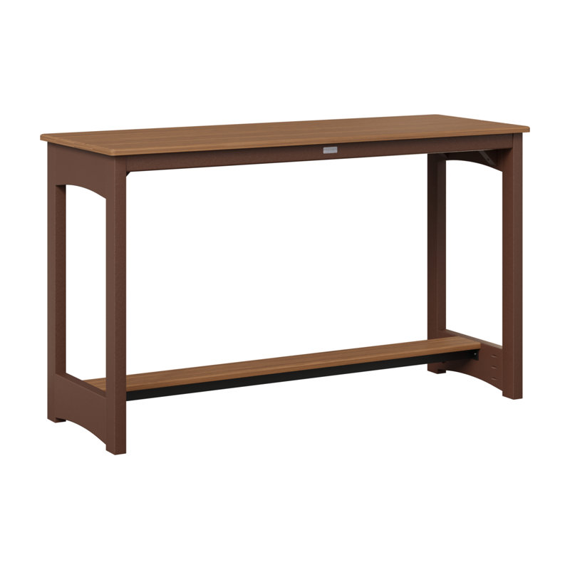 Table de jardin à hauteur de comptoir Berlin Gardens, Chocolat / Brun, Acajou antique, 35.5" H x 60" W x 22" D