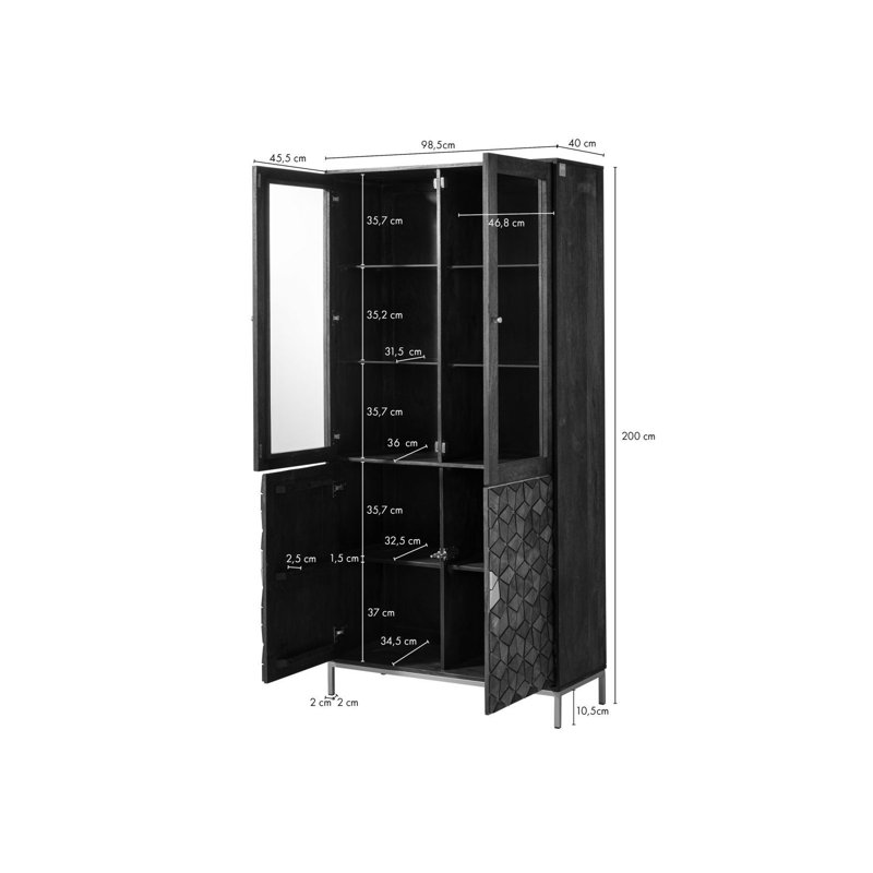 Display Cabinet, Oiled Grey