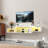 Wall Mounted Floating TV Stand with 20 Color LEDs and Charging Station-448923964