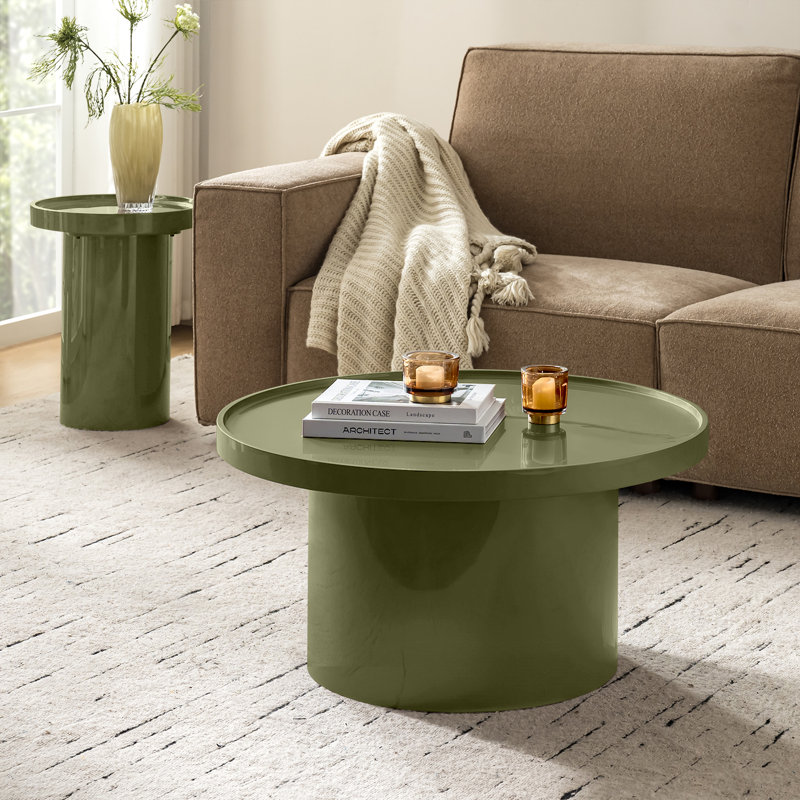 Ensemble de tables basses rondes Northfield, Olive