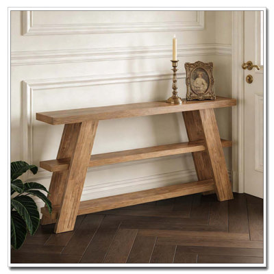 Slim Storage Side Table,3-Tier Console Table