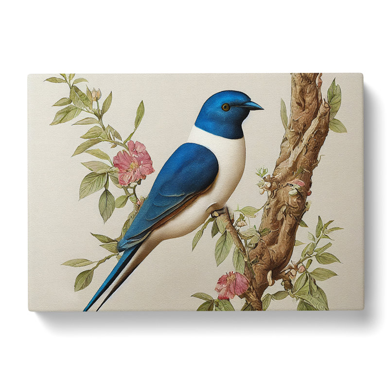Watercolour Swallow Bird Vol.3 - Wrapped Canvas, 40cm H x 60cm W x 3cm D