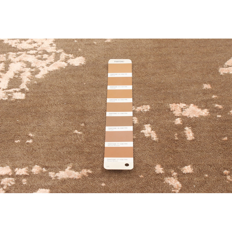 Tapis oriental brun noué à la main Massie