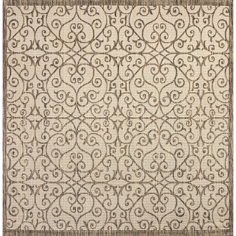 Tapis oriental beige / brun Haggerty, Carré 7 pi 9 po