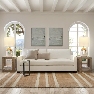 Ensemble de 2 lampes de table Boho avec 3 températures de couleur, ampoules DEL incluses, lampes de chevet de style campagne moderne pour chambre à coucher, salon, table de chevet