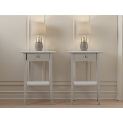 Nowra Silver Champagne Nightstand Set Of 2