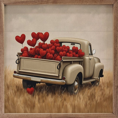 Cœurs de camion blancs de la Saint-Valentin