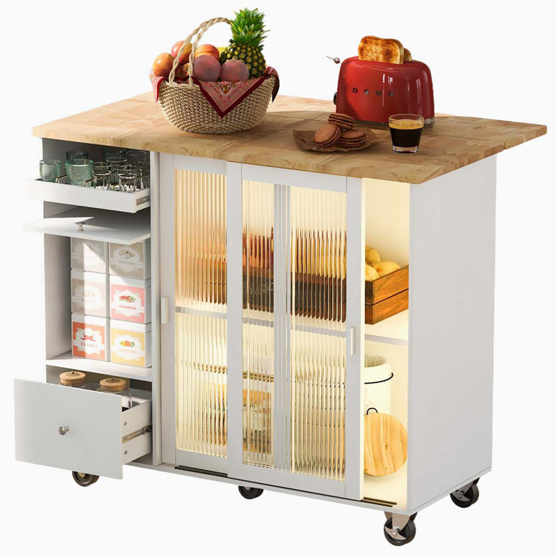 Armoire d'appoint en panneau de fibres à densité moyenne Rosebella, Blanc