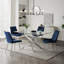Dayeli Glass Top Metal Base Dining Table-2076506267