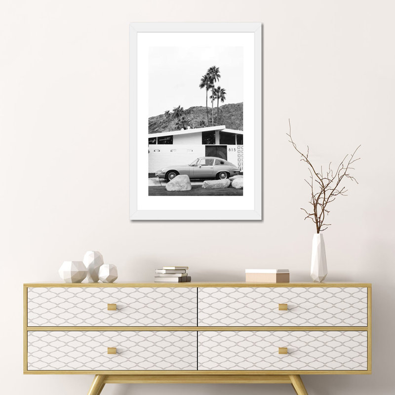 «Palm Springs Ride II» par Bethany Young - reproduction de photo, H 24 po x l 16 po x P 1 po, Papier encadré blanc, Blanc