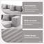Canapé à compression en forme de L en mousse viscoélastique Boneless-1670118688