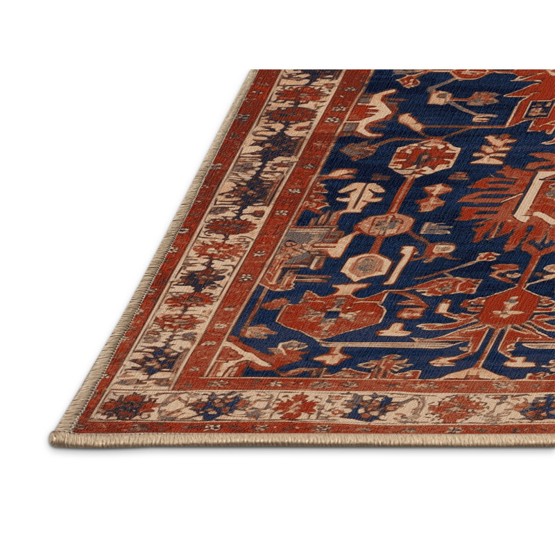 Tapis brun lavable à la machine, Carré 5 pi
