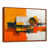 Toile avec cadre flottant brun