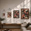 Fragmented Botanicals Mid-Century - Framed Print-592524534-592524529