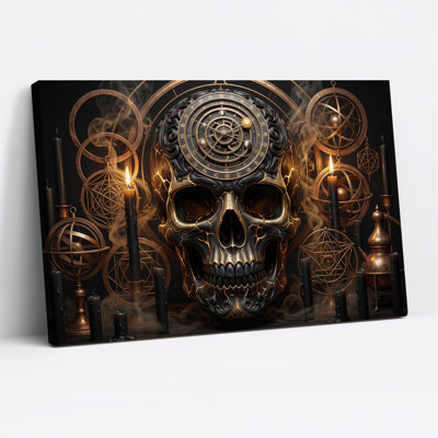 «Steampunk crâne avec horloge céleste»
