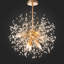 Anceline 6-Light Gold Sputnik Starburst Ceiling Light Crystal Semi-Flush Mount