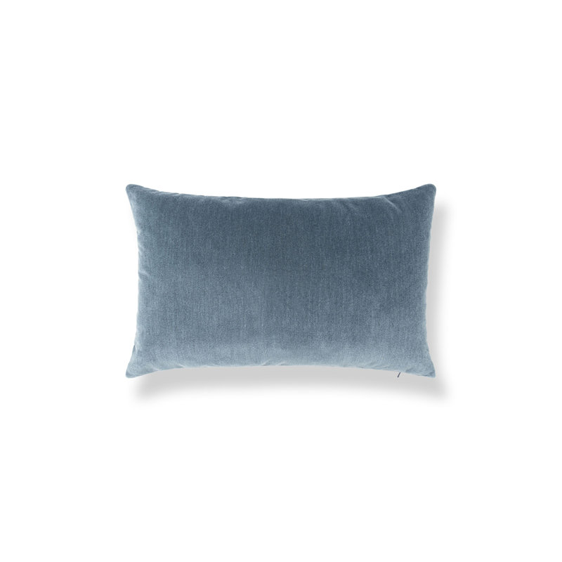 TUDOR VELVET PILLOW, Federal Blue, Rectangle - 22"H x 14"W