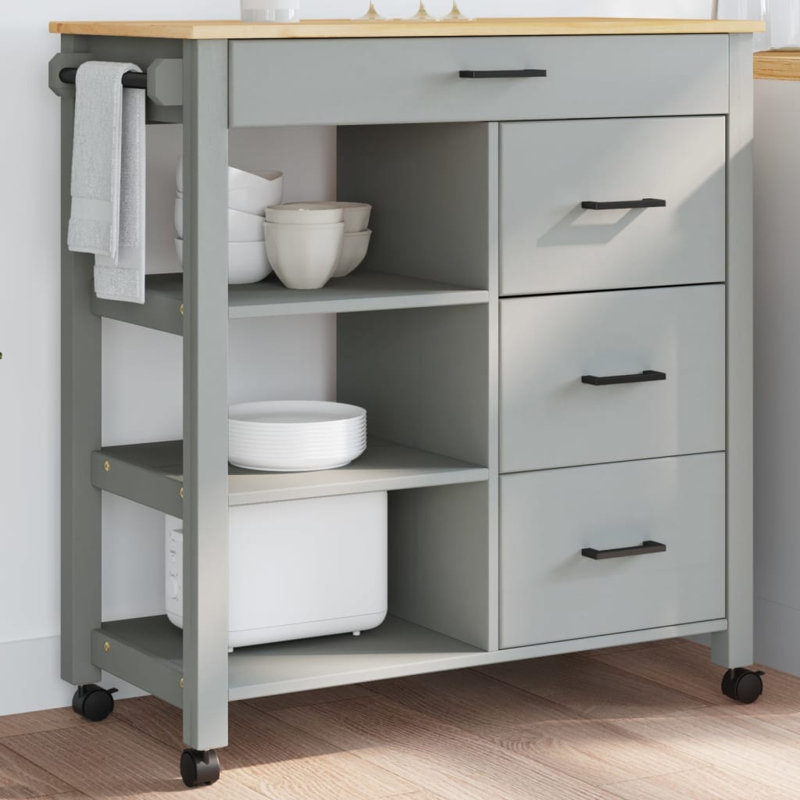 Kitchen Serving Cart, Grey