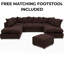 5 Seater Corduroy Corner Sectional-1792938363
