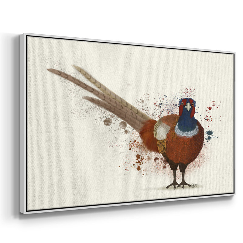 Pheasant Splash 7, reproduction d'art sur toile, Blanc, H 25 po x l 37 po x P 2 po