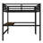 Queen Size Metal Loft Bed With Desk, Led Lights & Usb Charging Station, Sturdy Noise-free High Loft Bed Frame With Safety Guardrails, Space-saving Loft Bedframe For Adults, Kids, Teens, Black (queen)-54396927