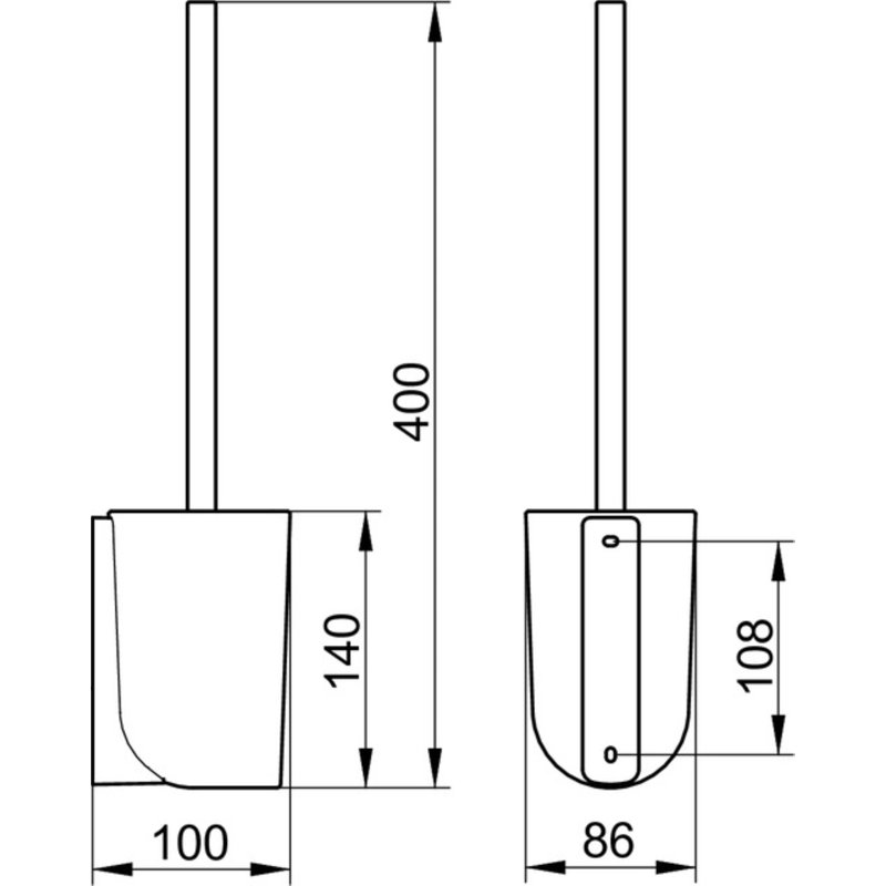 Elegance Freestanding Toilet Brush and Holder