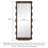 Medieval-Style Rectangular Wave-Shaped Frame Full-Length Mirror-118735308-118735312