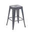 Tabouret à hauteur de comptoir 24 po, ensemble de 2 tabourets de bar en métal sans dossier, non empilable, amovible et facile à assembler, permettant d'économiser de l'espace pour un îlot de cuisine / bar / café / salle à manger (gris)-129691620-129691624-129691622