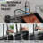 33" Drop-In Matte Black Stainless Steel Kitchen Sink with Waterfall Faucet
