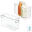 Ensemble de 2 bacs de rangement avec poignées pour garde-manger iDesign - Transparent-108714112
